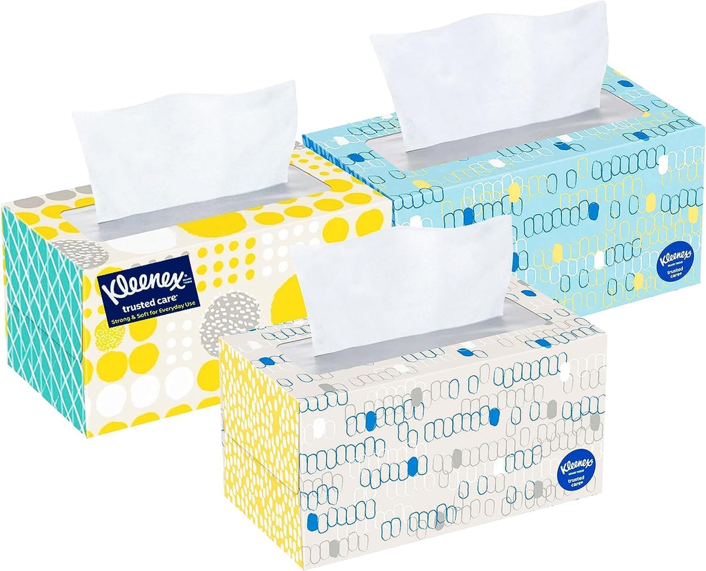 Kleenex Tissues 2-Ply, 230 Count, Pack of 3, 690 Facial Tissues Total